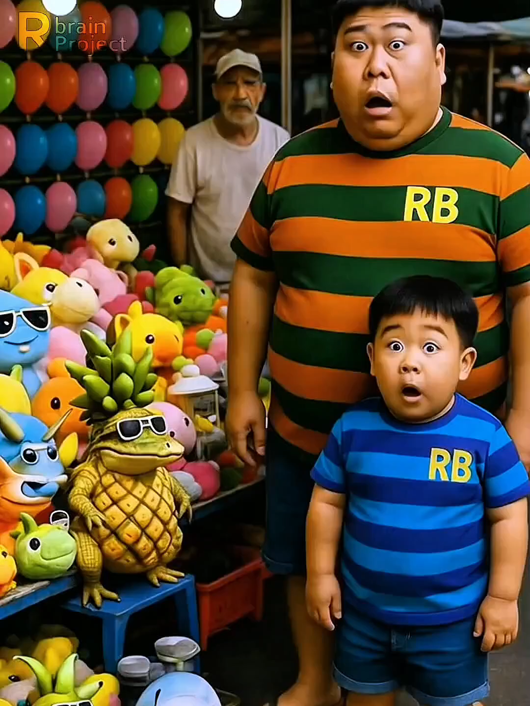 BETUSIN BALON DI BAZAR dapet BONEKA, abangnya CURANG😡 - Rbrain Project OFFICIAL