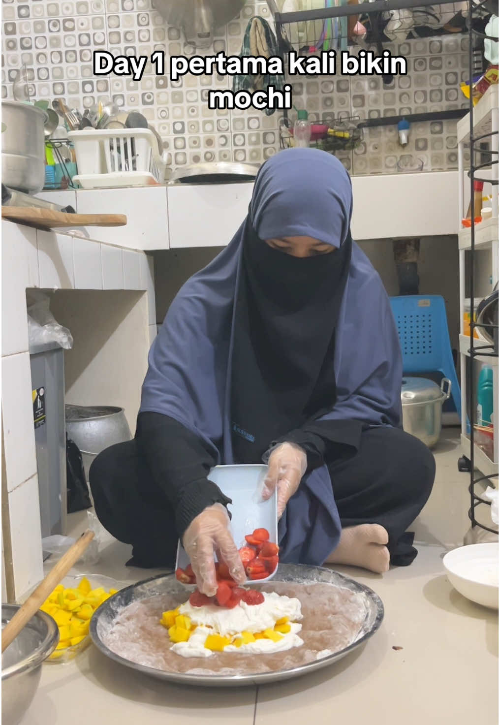 Pertama kali bikin mochi 