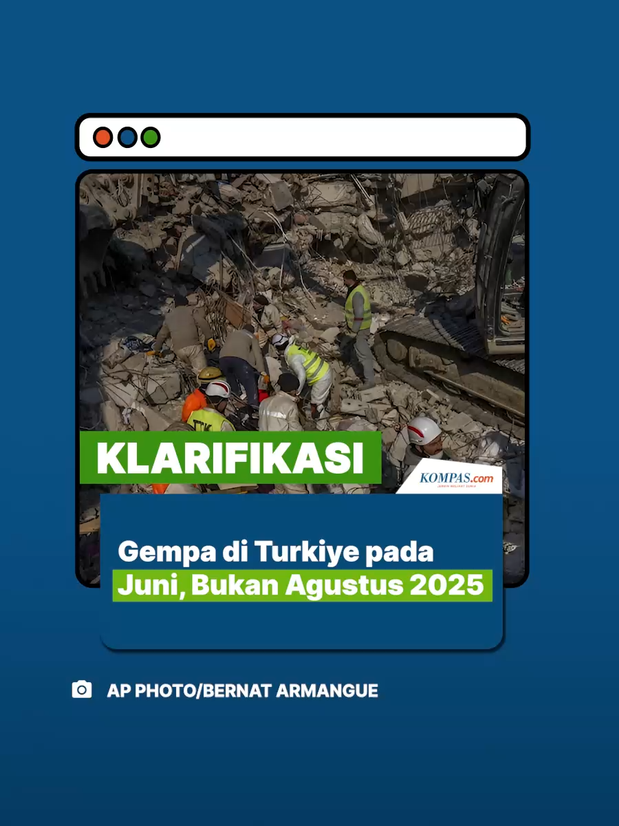 Di media sosial, beredar sebuah video menampilkan seorang anak perempuan yang sedang belajar, bersembunyi di kolong meja ketika rumahnya dilanda gempa. Video itu dikaitkan dengan gempa di Turkiye yang belakangan terjadi. Namun setelah ditelusuri, unggahan video tersebut tidak benar dan perlu diluruskan. Simak penjelasan selengkapnya dalam video berikut. Penulis Naskah: Tim Cek Fakta Kompas.com Video Editor: Angelica Sekar Ratnaningrum Produser: Akbar Bhayu Tamtomo Musik: BGM(954624) - Kei #cekfakta #debunking #klarifikasi #gempaturki #salahkonteks #narasikeliru  #jernihmelihatdunia  Artikel terkait: https://www.kompas.com/cekfakta/read/2025/08/20/133100382/-klarifikasi-gempa-di-turkiye-pada-juni-bukan-agustus-2025
