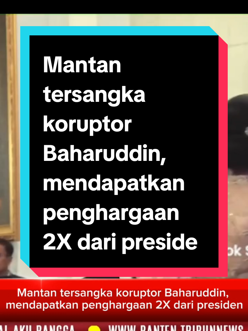 Mantan tersangka koruptor Baharuddin, mendapatkan penghargaan 2X dari presiden #recamnews #koruptor #presiden #penghargaan #fyp 