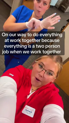 We work in assisted living of course we do everything as a two person job! #assistedlivinglife #foryoupage #job #cna #work 