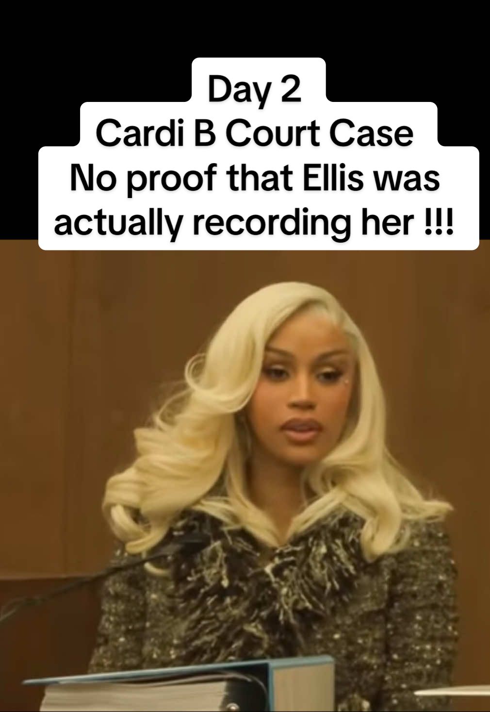 Breaking News: Update on the Cardi B court trial today.  This confrontation occurred wig security guard Emani Ellis at a Beverly Hills OB-GYN office in 2018. Cardi did not like how Ellis was following her & recording her with phone without her knowledge and stated eveything was just verbal. Cardi B confirmed with lawyer that she did not have any evidence that Ellis recorded a video she just assumed because the way the security guard was holding her phone. The two witnesses would've been the receptionist and the doctor. The plastic surgeon who did work on Emani was on stand today.  Will Emani win this civil trial ?? #cardib  #cardi #emaniellis #cardibtrial #civilcase 