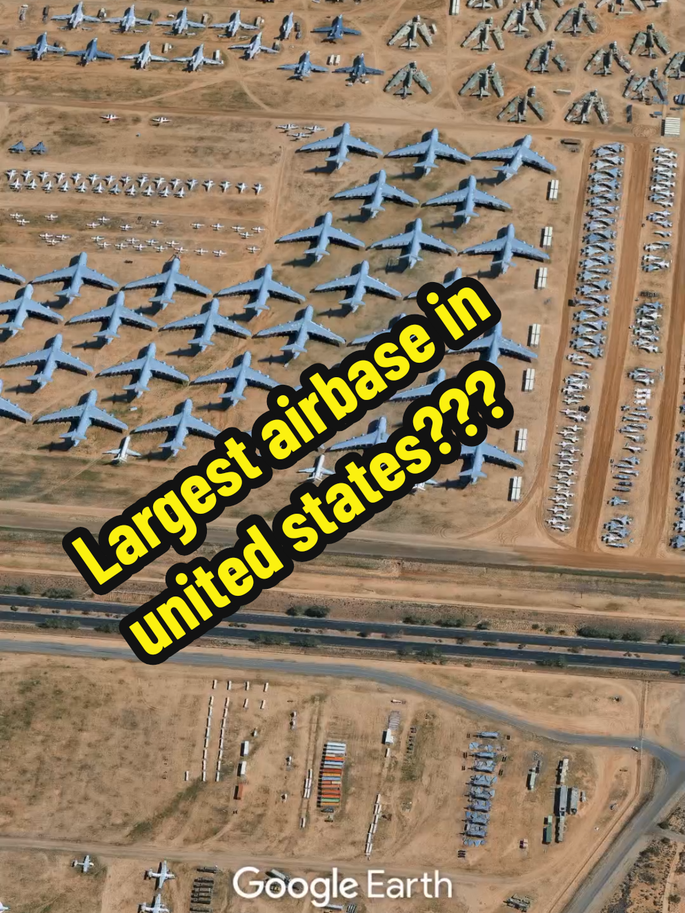 The Largest airbase in America? #geography #airforce #unitedstates #airbase #davismonthanairforcebase 