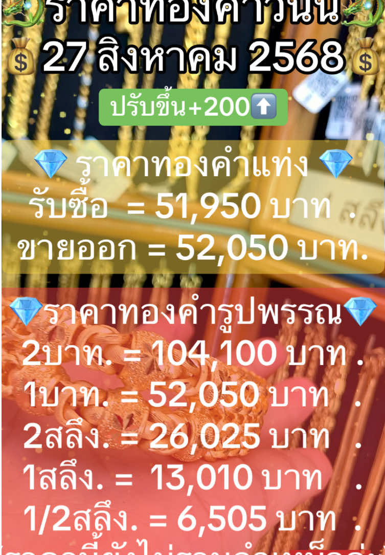 #ราคาทองวันนี้ #2สิงหาคม68 #ติดตามราคาทองได้ทุกวัน❤️ #เปิดให้บริการทุกวัน✅ #ทองแท้มาตรฐานเยาวราช 