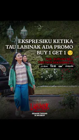 Beli tiketnya melalui aplikasi: TIX ID: https://s.tix.id/5w06 M-TIX: https://m.21cineplex.com/id/movies/15LABK Masih ada buy1get1 lohhh... Ayok pesan tiketnya sekarang!! FILM LABINAK, SEDANG TAYANG DI BIOSKOP! #filmlabinak #labinak #MerekaAdaDiSini #anamifilms #TikTokTainment 