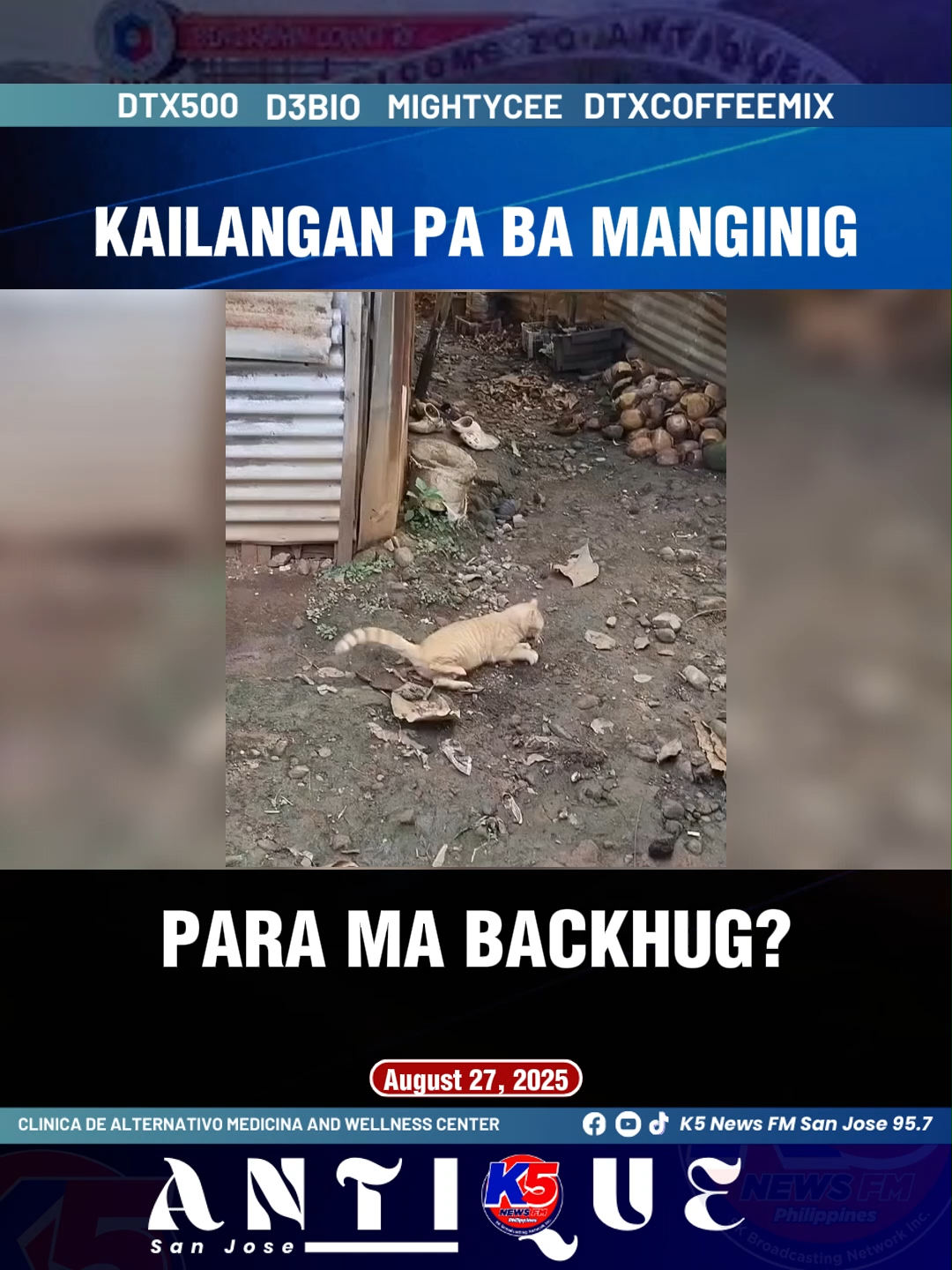 Ako sad uy, ga kirig-kirig sad ko. Waay gid?  #k5newsfmsanjose #nanditoako