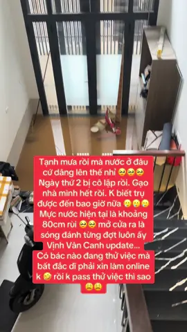 Khi nào mới được ra đường đâyyy :)) nhớ các chị em bạn bè đồng nghiệp quá 🤣 nước này lội mà có vết thương hở chắc uốn ván luôn 🥹🥹🥹 #LearnOnTikTok #thuviec #vp #ngaplut 