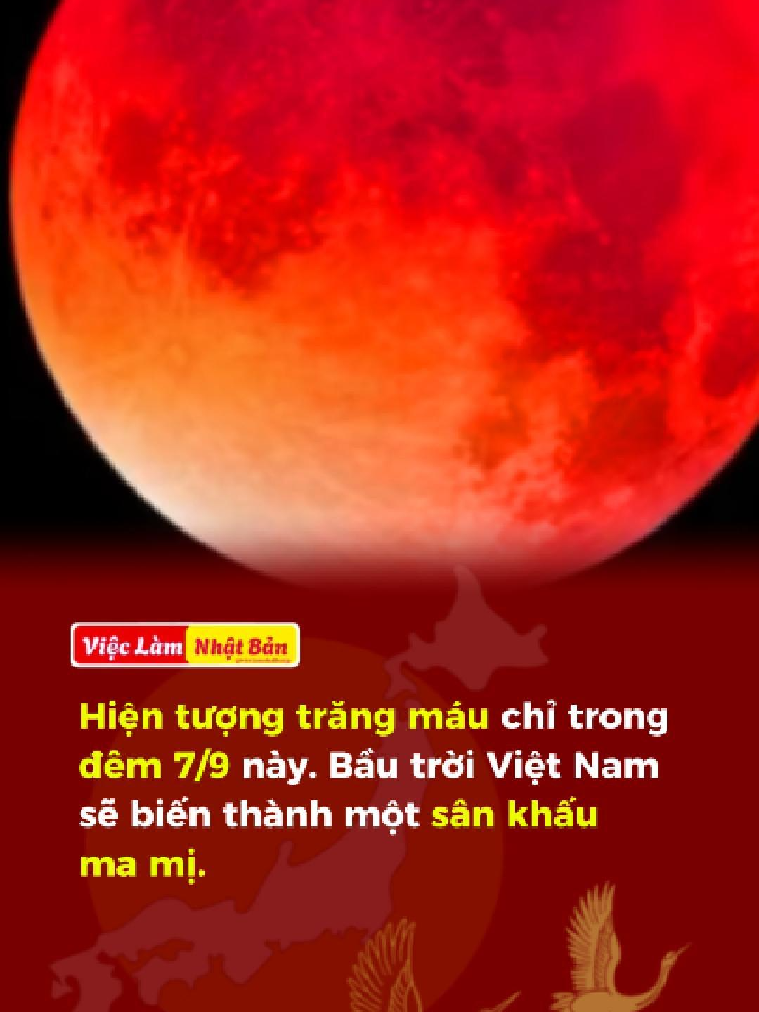 Đêm 7/9: Trăng máu đỏ rực nhuộm cả bầu trời Việt Nam 🌕🔥 📍 Việt Nam nằm trong vùng ngắm lý tưởng. Đừng bỏ lỡ, vì phải 2 năm nữa mới lặp lại! #trangmau #nguyetthuctoanphan #vutru #7thang9 #hienuonghiem