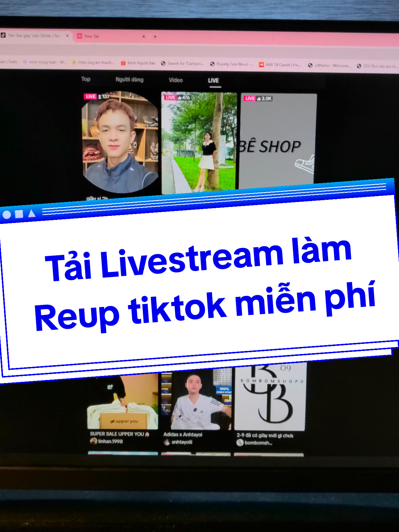 Tải Livestream làm Reup tiktok miễn phí #contentcreator #hocquayvideo #iacotuan #livestream #affiliate 