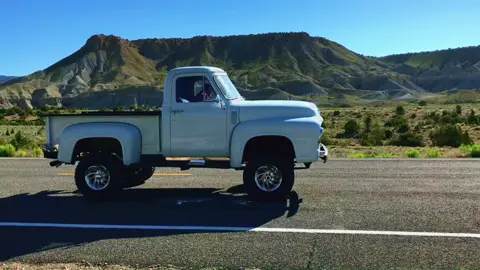 #1955Ford#Babyblue#bigblock#classictrucks#455olds