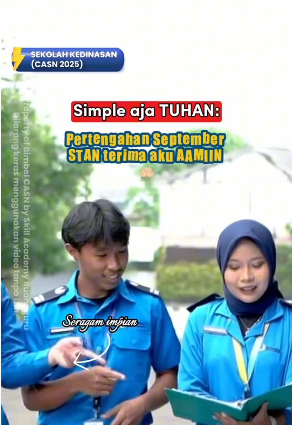 Semoga bulan September dapet kabar baik, lolos STAN aamiin! Yang daftar sekdin tahun ini Etmin doain lolos juga! Semangatt!💪🏻 #stan #sekolahkedinasan 