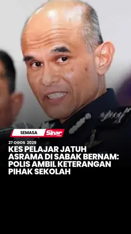 Kakitangan sekolah antara individu yang telah dipanggil memberi keterangan berhubung kes seorang pelajar Tingkatan Tiga yang terjatuh dari bangunan asrama di Sabak Bernam, semalam. Ketua Polis Selangor, Datuk Shazeli Kahar berkata, siasatan masih dijalankan dan beberapa rakaman percakapan telah direkodkan bagi membantu siasatan pihak polis. Anda boleh baca berita penuh di portal Sinar Harian di www.sinarharian.com.my atau swipe up di IG story serta jangan lupa follow IG @sinarharian untuk berita terkini dalam dan luar negara. #SinarHarian #SinarTerkini #PDRM #KakitanganSekolah #diambilketerangan 