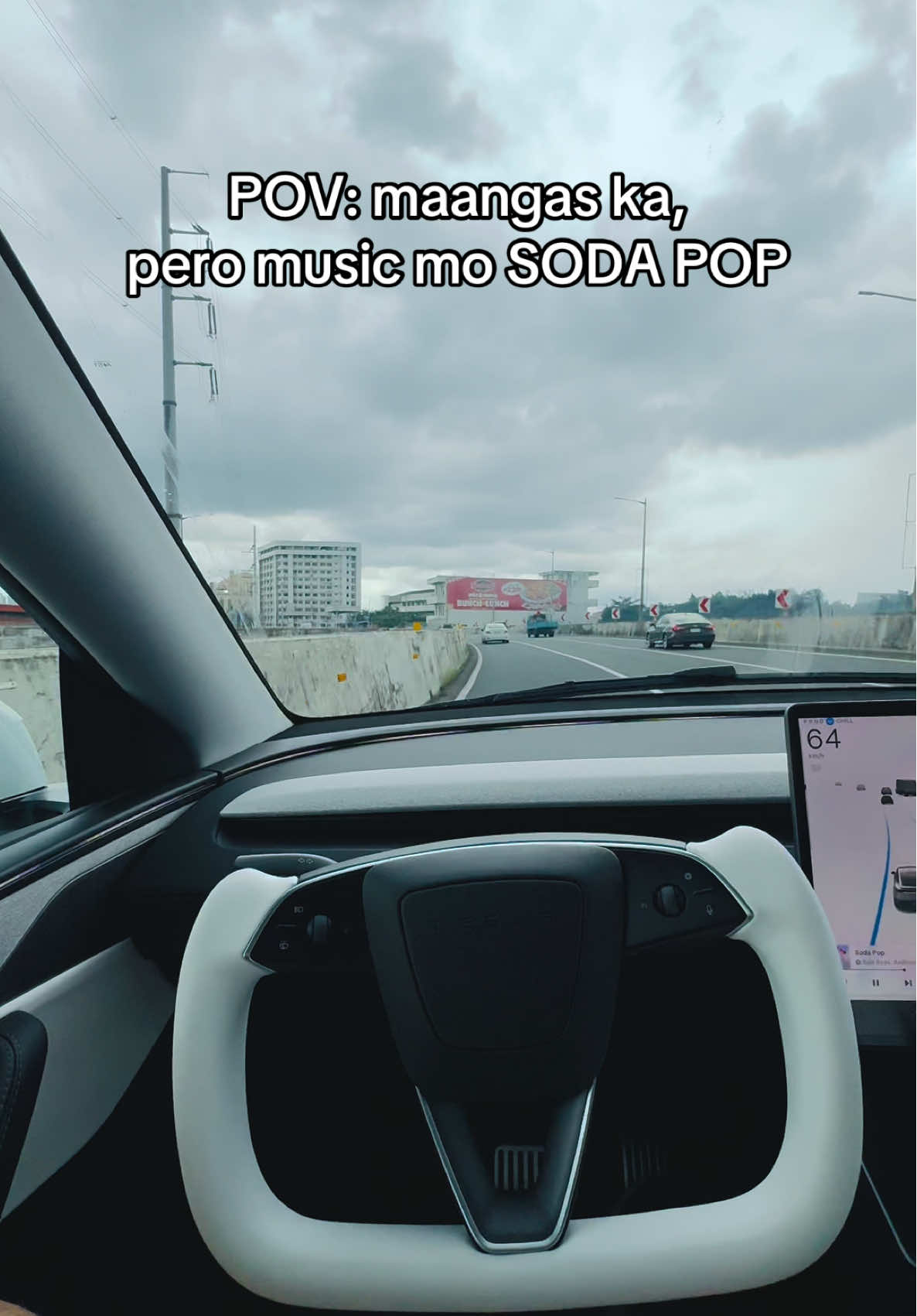 Carpool anyone? Tara shot? #JelloPOV #tesla #sodapop #sajaboys #car 