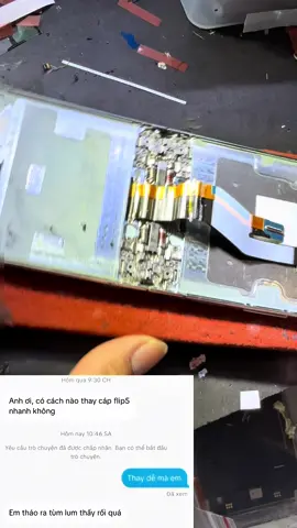 Chia sẻ AE mẹo nhỏ khi lần đầu thay cáp ZFlip5 ( chắc cũng có nhiều AE đã từng tháo banh bộ cơ ra )@Huy Dũng Mobile @Huy Dũng Mobile 