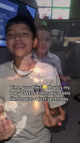 Time really doesn’t ask permission… 🥺 My baby is officially 12. I swear it feels like yesterday he was 4, running around with sticky hands and a goofy little laugh. Watching him grow up has been the greatest gift + the hardest pill to swallow. 💔 Forever my baby, no matter how old. 🖤✨ #T#TimeIsAThiefM#MomLifeUnfilteredG#GrowingUpTooFastP#ParentingJourneyemotionalmoments 