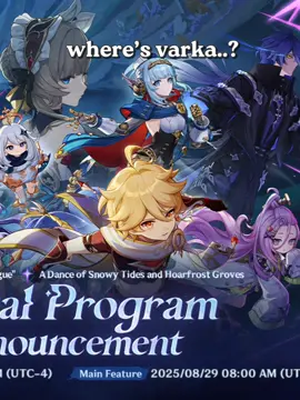 like i figured we wouldn’t get EVERY character in 6.0 but cmon don’t tell me we won’t see varka at all 😭 durin too <\3 || #GenshinImpact #genshin #nodkrai #gaming #leo_expergiscens 