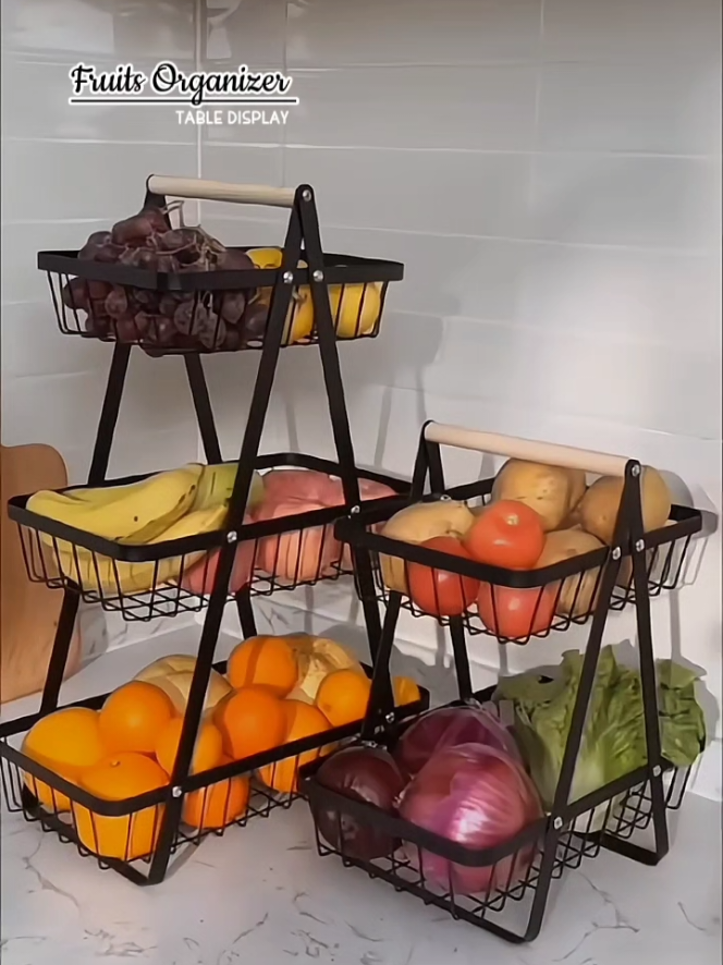 Very easthetic fruit organizer ✨  #fruitorganizer #tabledisplay #easthetic #fruitsbasket #creatorsearchinsights 