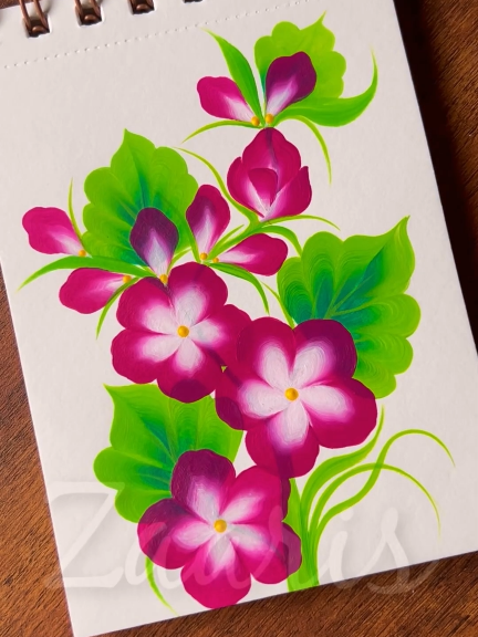 one stroke flowers  painting 