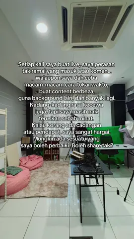 Boleh tak share tips dengan kami 🥺 #tiktoklive #suggestions #livehost #bantu #callingforhelp 