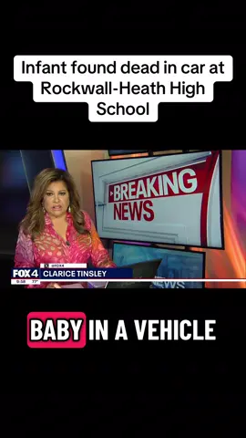An infant was found dead in a car at Rockwall-Heath High School on Tuesday afternoon. Police were called after the infant was found unconscious in a vehicle. The amount of time the infant was in the car is unknown, and no charges have been filed. #texas #dallas #news #police #school 