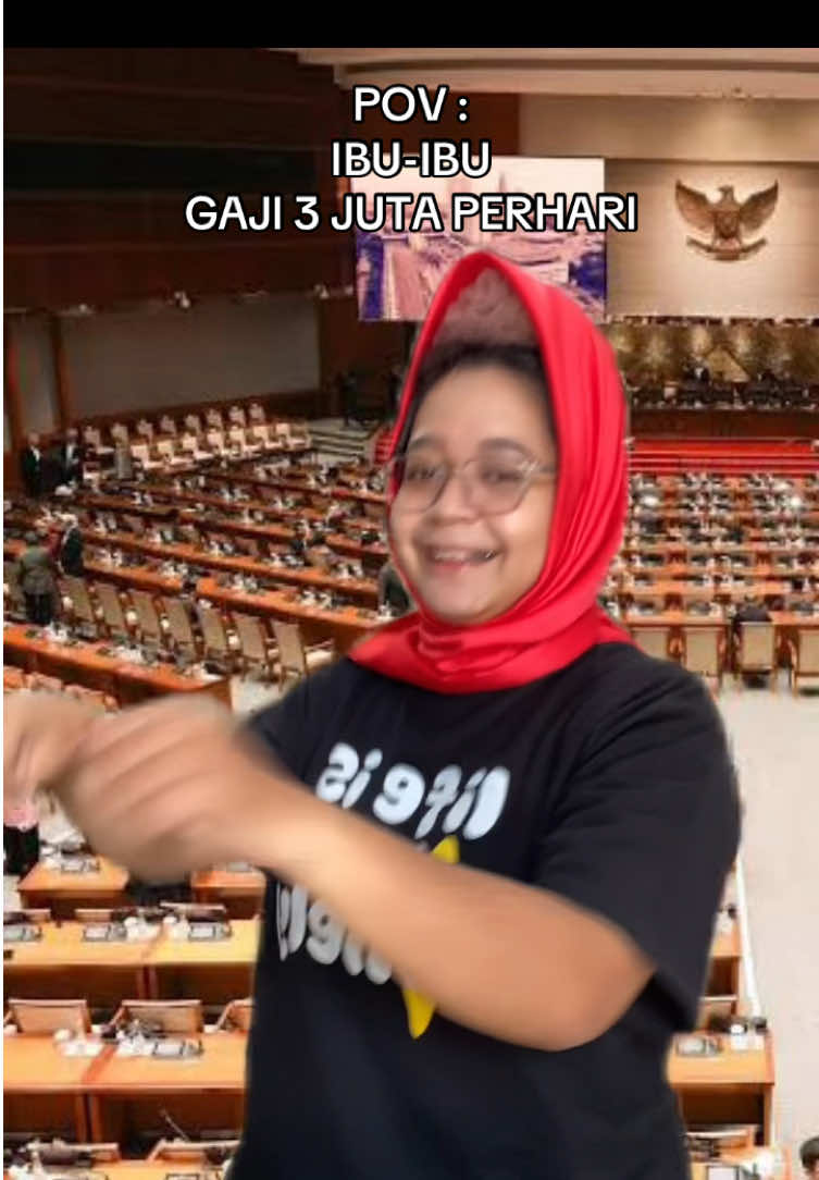AAAHHHH SENANG DALAM HATI. GAJI NAIK JADI 3 JUTA PERHARI😎😎 #dpr #fyp #sadarestuwati 