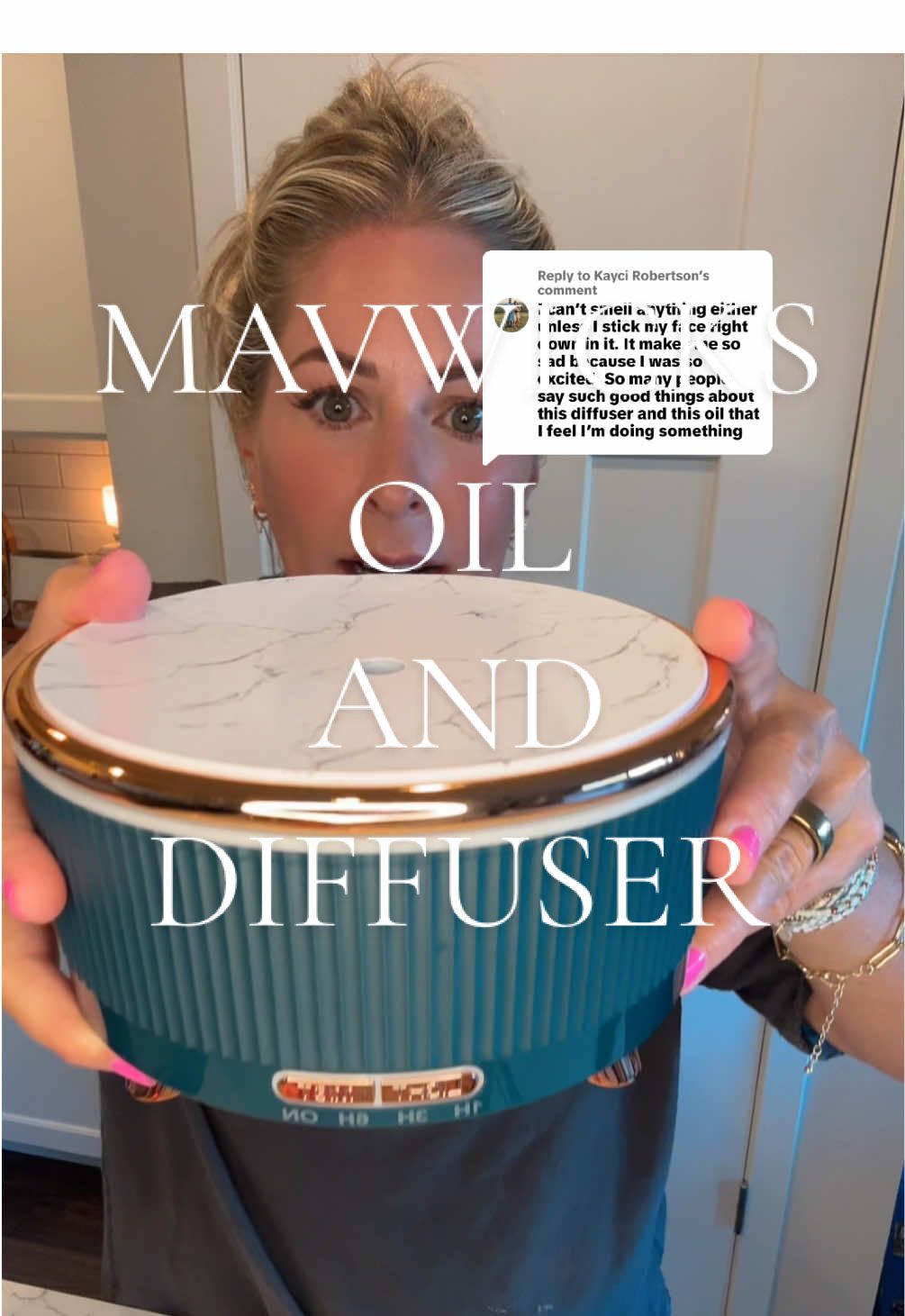 Replying to @Kayci Robertson Ahh I’m surprised because these @Mavwicks Fragrances oils are so strong 👃they literally fill my whole house 😍 Not only do they have the best scents but paired with this diffuser it’s the perfect combo… smells amazing and looks so good sitting out 🫶✨#mavwicks #mavwicksfragrance #mavwickscandleco #diffuseroil #diffuser 