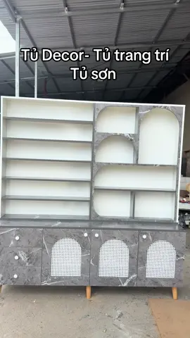 Tủ sơn , tủ decor, tủ Mỹ phẩm , màu xám cho chị em thao khảo . Đủ kích thước cho chị em tham khảo #noithathienphu #noithat #xuhuonglamdep #xuhuongtiktok #tuson 