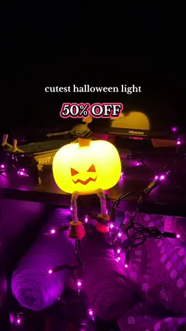 The cutest Halloween pumpkin nightlight is here and it’s 50% off right now. Don’t miss it.  #tiktokshoplabordaysale   #PumpkinNightlight #HalloweenDecor #SpookySeason #HalloweenSale