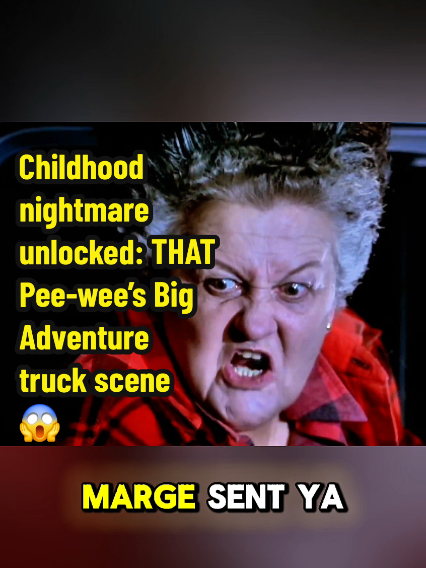Childhood nightmare unlocked: THAT Pee-wee’s Big Adventure truck scene 😱 #PeeWeesBigAdventure  #LargeMarge  #80s  #PeeweeHerman  #nostalgia 