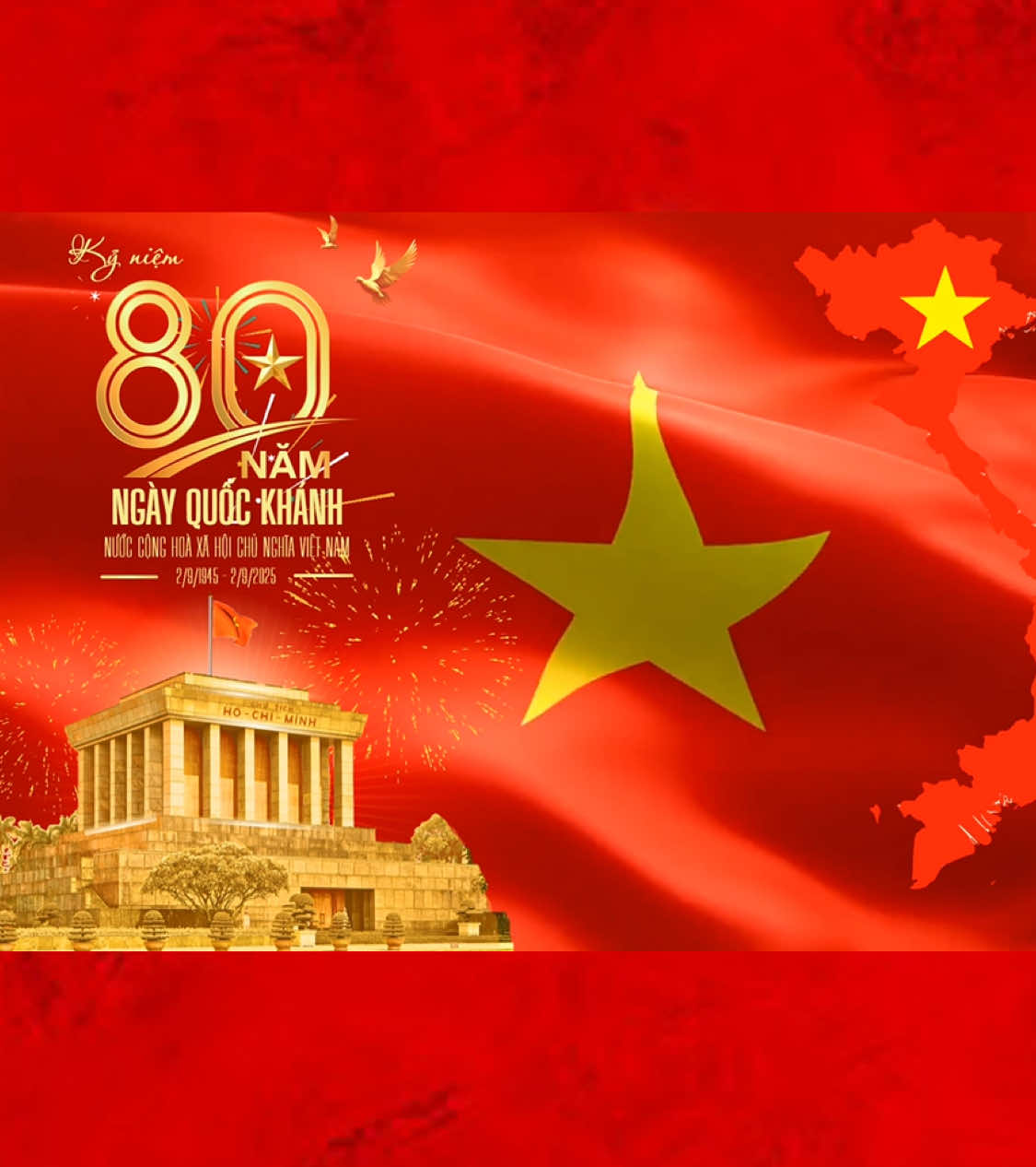 Chào mừng kỷ niệm 80 năm Ngày Quốc Khánh 2/9 Nước CHXHCN Việt Nam (2/9/1945 - 2/9/2025) #quốckhánhnướcCHXHCNViệtNam🇻🇳#mùng2tháng9năm2025🇻🇳