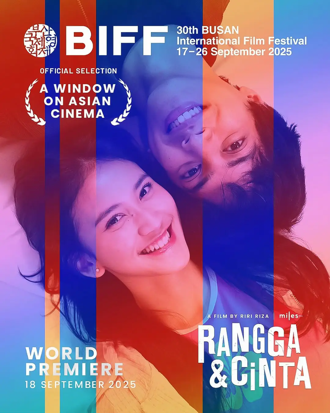 RANGGA & CINTA resmi terseleksi menjadi bagian dari “A Window on Asian Cinema” di Festival Film Internasional Busan ke-30; dan akan melangsungkan WORLD PREMIERE di Lotte Cinema Centum City, Busan, Korea Selatan, pada 18 September 2025. SELAMAT KEPADA SEMUA YANG TERLIBAT. THIS IS SO WELL DESERVED FOR ALL OF YOU!!❤️‍🔥❤️‍🔥❤️‍🔥 makin bangga dan bahagia sekali bisa mengikuti dan menyayangi film ini dari awal cast reveal. 36 HARI LAGI DI BIOSKOP INDONESIA! #filmranggacinta #ranggacinta #adaapadengancinta #aadc #fyp 