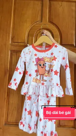 Bộ quần áo dài viền bèo cho bé gái#cutitkisdshop #bộthuddongchobe #mẹvabe #begaidangyeu #xuhuongtiltok 