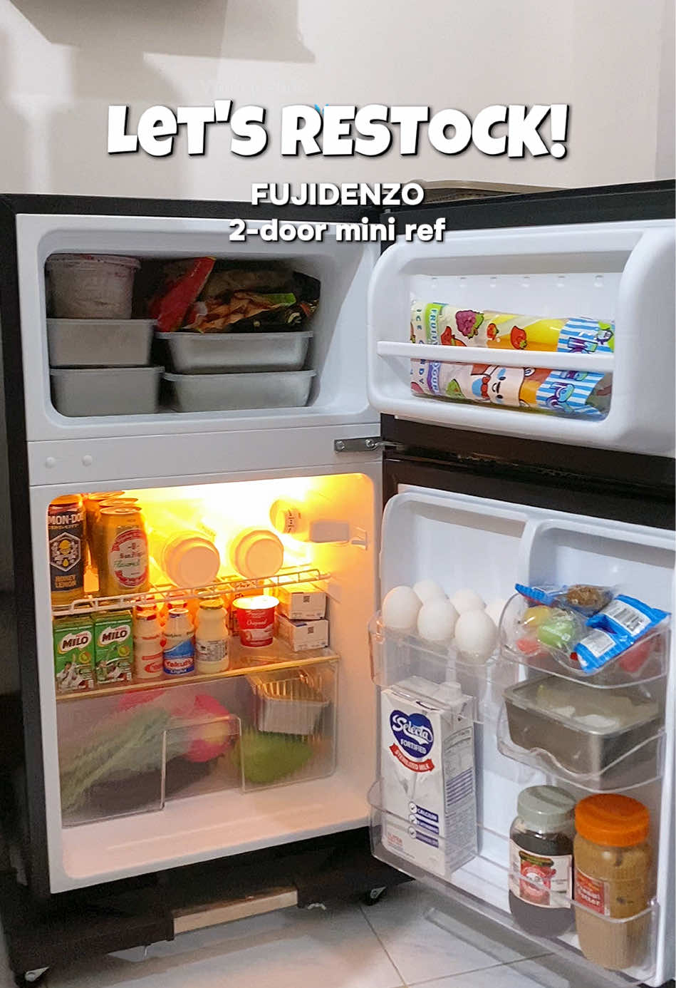 Let's restock our fujidenzo mini ref! 🥹🥰🫶 #fujidenzo #miniref #minirefrigrator #waterbottle #restock 