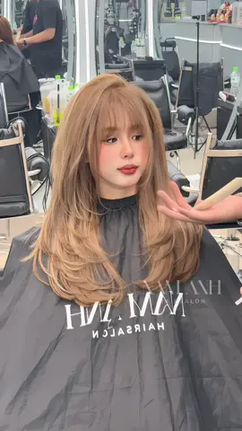 Mái Pháp Kết Hợp Duỗi Layer Cut 😍😍 Chị em lưu lại ngay nhé 🥰🥰 #namanhhairsalonn #hair #hairstyle #fyp 
