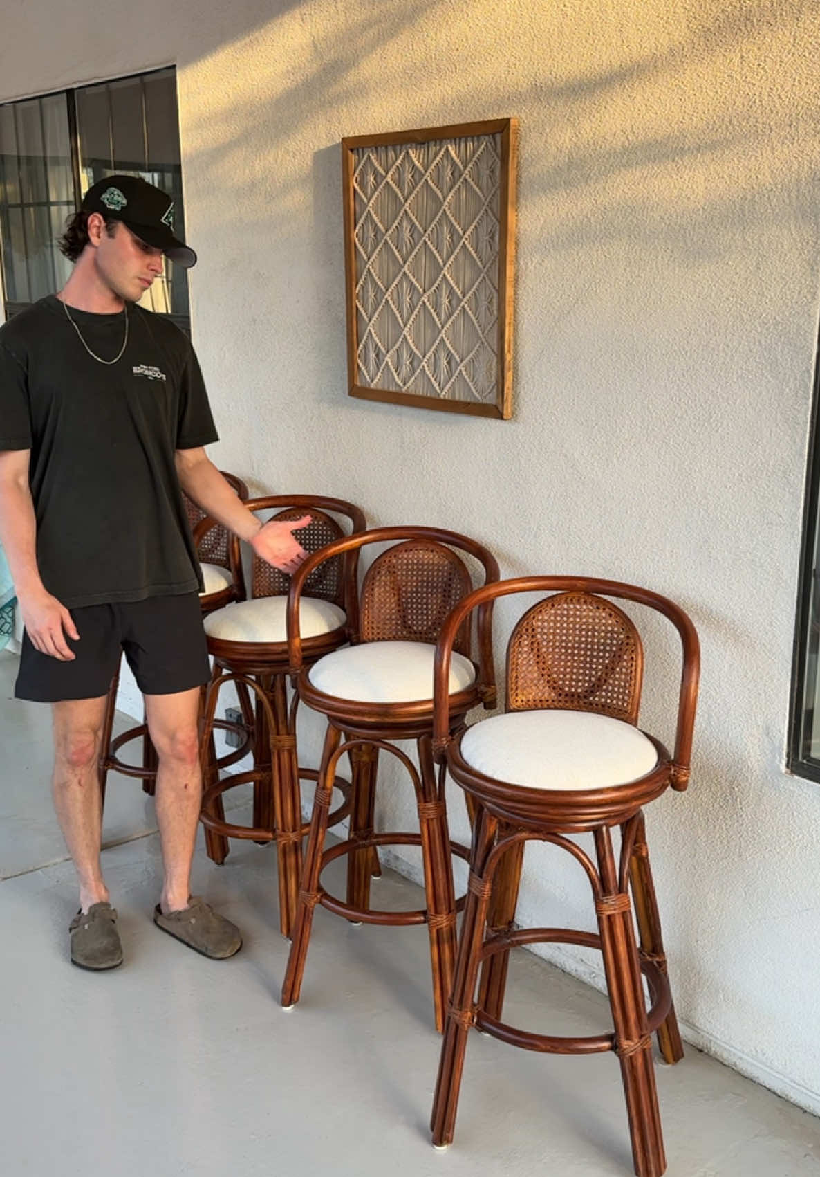$100 challenge #furnitureflip #goodwill #rattan #barstool #fyp 