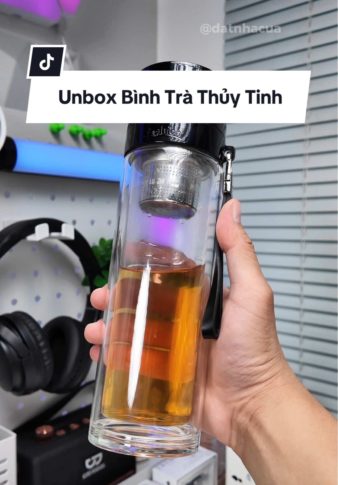 Bình trà thuỷ tinh K House #binhdungnuocthuytinh #binhtrathuytinh #datnhacua #khousesmart 