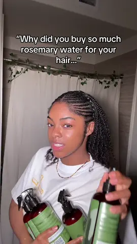 Because I hydrate my hair in protective styles instead of leaving it dry 🙂 #fyp #asiam #rosemaryforhairgrowth #rosemarywater #rosemarywaterforhair @As I Am USA 