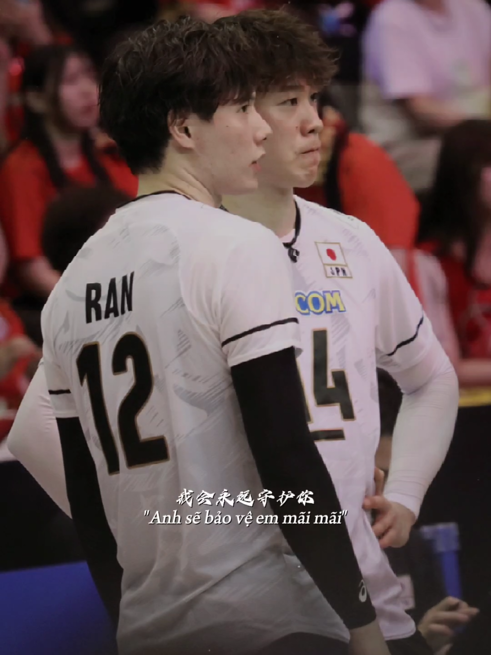 Ran: Anh ơi lên, em cãi nữa sợ trọng tài cho em ăn thẻ mất =))) cre vid: lu_faline on Threads cre pic: mihochan_1211 on X #yukiishikawa #rantakahashi #yukiran #vnl2025 