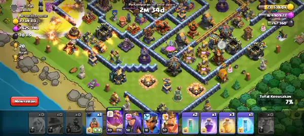 aslinya sih ga rata. mana timing telat wkwkw #fyp #clashofclans #clashroyalememes #coc #supercell 