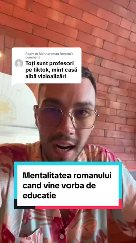 Replying to @Marinaroman Roman clar, toata lumea minte, e mai bine sa nu inveti nimic 👍 mai nou, pana si sa inveti lucruri noi a devenit o problema pentru unii 🤦‍♂️… nu va mai faceti bine… #pamflet #romani #romania🇷🇴 #patrikbindea 
