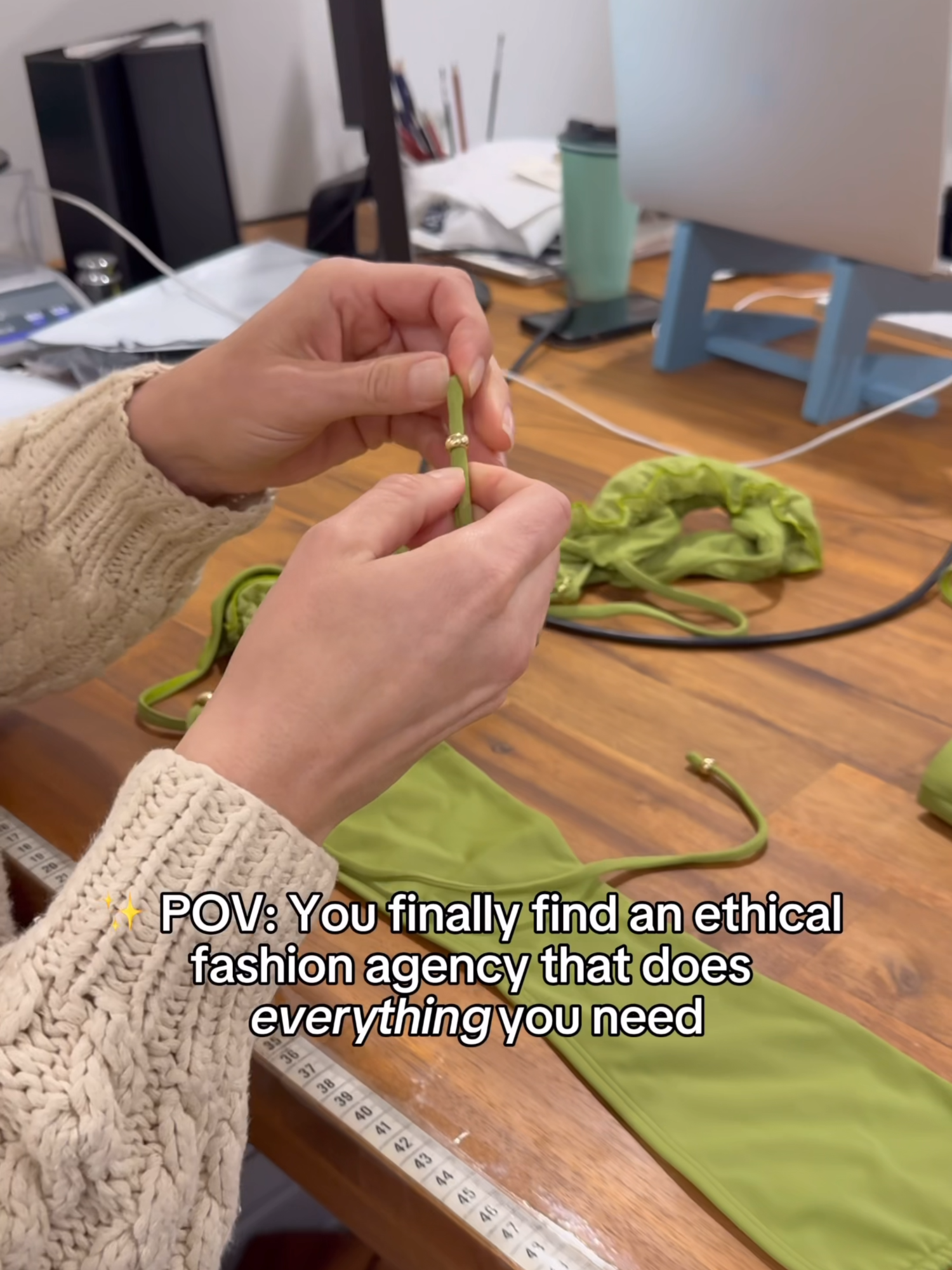 POV: You finally find an ethical fashion agency that does everything you need 💅 #fashiondesign #clothingbrand #clothingdesign #fashiontiktok #ethicalfashion