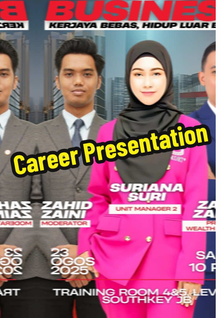Alhamdulilah. Selesai career presentation 23 August lepas dengan new comers and new candidate.  Lets join us #kerjakosongjb #career #takafulagent 