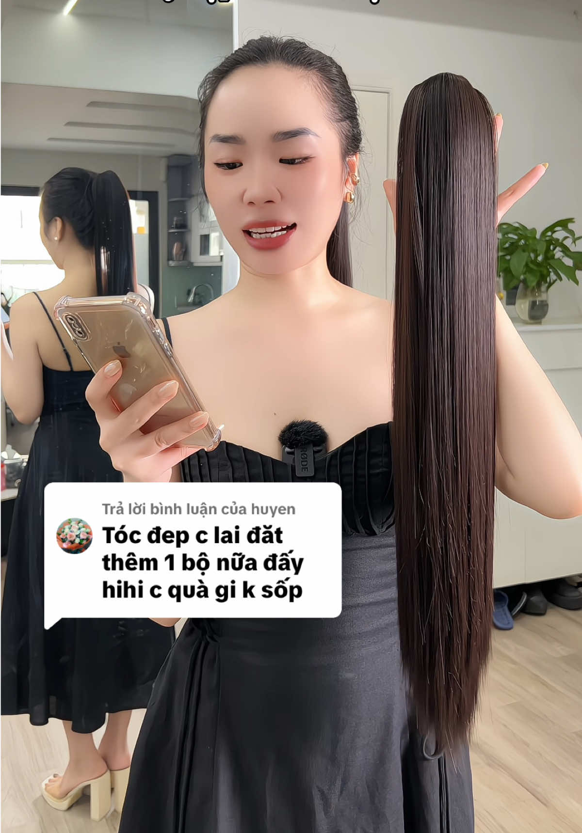 Trả lời @huyen Tóc mềm đẹp nhận là ưng c nhỉ. Em cảm ơn c ạ #tocgiathuxinh #duoitocthang #duoitockepngoam #tocgianu #tocdep #viral 