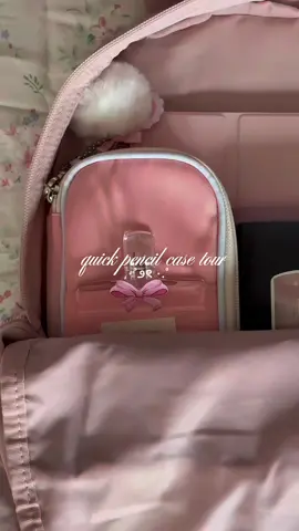 pencil case tour 🎀💫 #pencilcase #pencilpouch #stationery #schoolessentials #fyp 