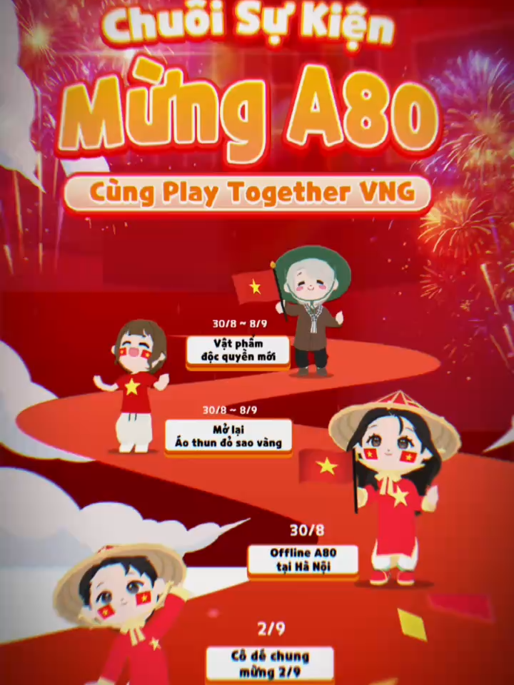 Chuỗi sự kiện Mừng A80 cùng Play Together VNG #PlayTogether #GamingOnTikTok #WhatToPlay #playtogethervng #A80