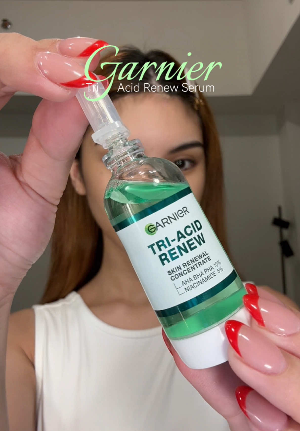 my go to tri-acid renew serum by @garnierph #GarnierHealthyKinis #GarnierTriAcidRenew #Skincare #GarnierGang #GarnierPH 