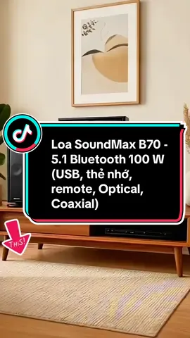 Loa SoundMax B70 - 5.1 Bluetooth 100 W (USB, thẻ nhớ, remote, Optical, Coaxial). #xuhuong #loabluetooth #loa #loasoundmax #loanghenhachay 