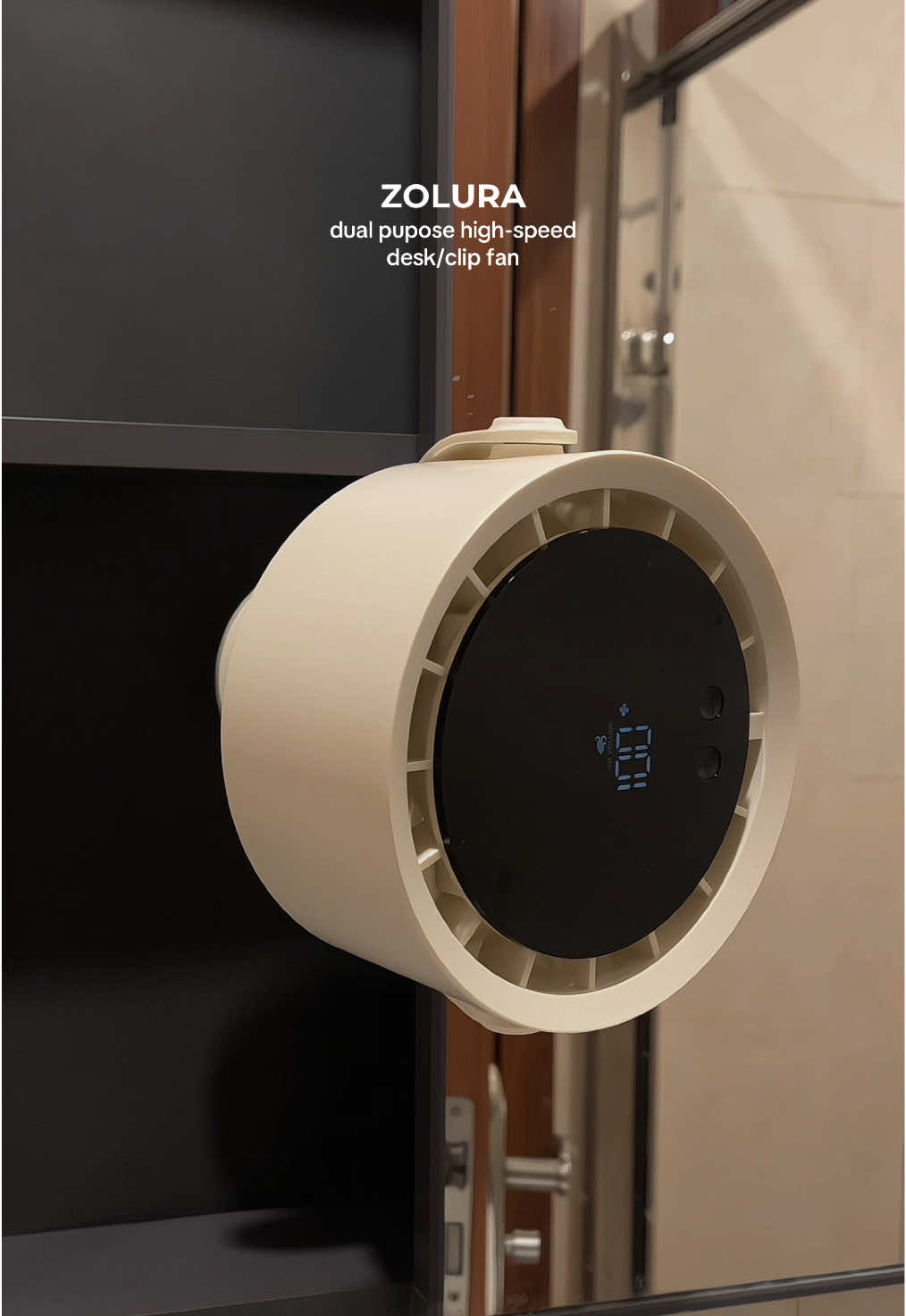 travel-friendly high speed fan ✨ #clipfan #portablefan #deskfan #zolurafan #turbofan 