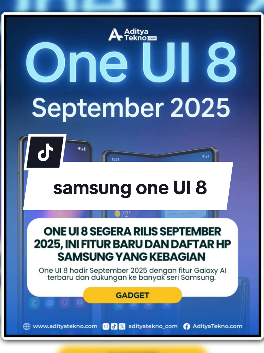 BREAKING: Samsung One UI 8 Kemungkinan Resmi Rilis September 2025! 🔥 Guys, ini dia update yang kita tunggu-tunggu! Samsung akhirnya mengumumkan One UI 8 bakal mulai rolling out September ini dengan fitur Galaxy AI yang makin canggih!  ✨ Fitur Keren One UI 8: • Screen Sharing Gemini Live - AI yang bisa lihat layar kamu! • Circle to Search di Game - cari tips gaming tanpa keluar app • AI Results View - bandingin hasil asli vs AI edit • Drag-and-Drop AI Results - lebih praktis! • Photo Assist & Audio Eraser makin pintar • Keamanan Knox Enhanced yang lebih kuat 📱 Series yang kebagian update: Galaxy S, Z, A, Tab, F, M, bahkan XCover Series! Beta udah tersedia di Korea, UK, US & India. Indonesia masih nunggu nih!  Kalian pake Samsung series apa? Comment di bawah #OneUI8 #Samsung #GalaxyAI #SamsungUpdate #Teknologi 