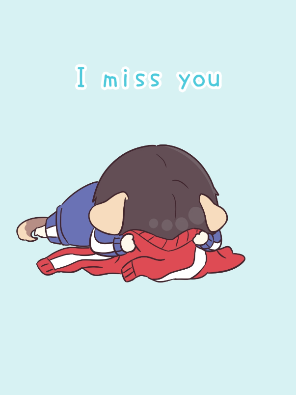 会えないときは、、、🐶 #ジャージカップル #ジャージくん #ジャージちゃん #anime  #animation 